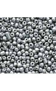 Seed beads 11/0 (2mm) Ice silver metallic